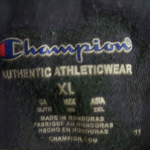 Champion Short Sleeve Tee XL, Dark Blue - Picture 4 of 5
